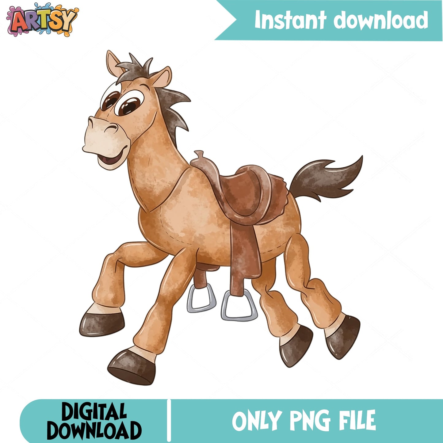 Bullseye Toy Story PNG, Disney Pixar Horse Clipart, Toy Story PNG