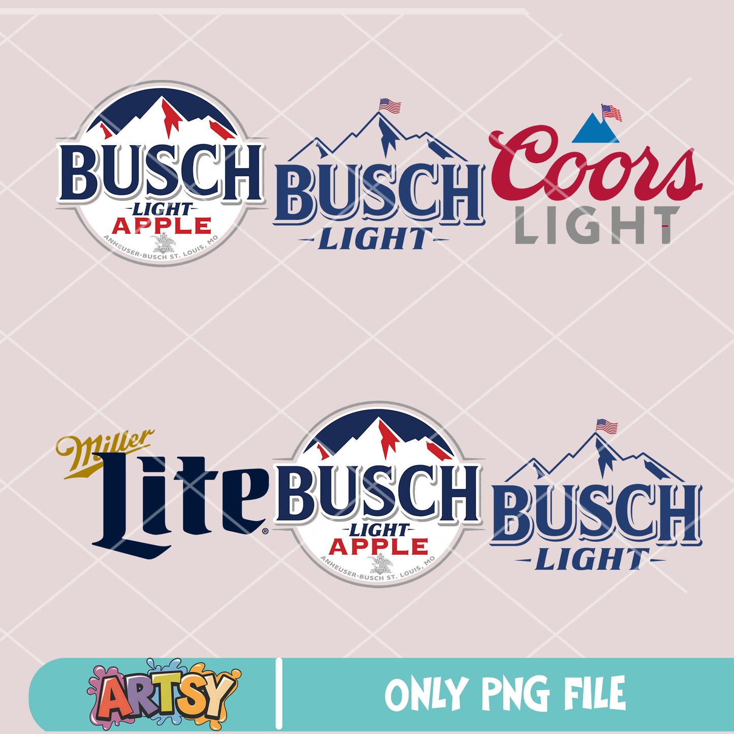 Busch life apple png bundle, Busch light png, mens beer png