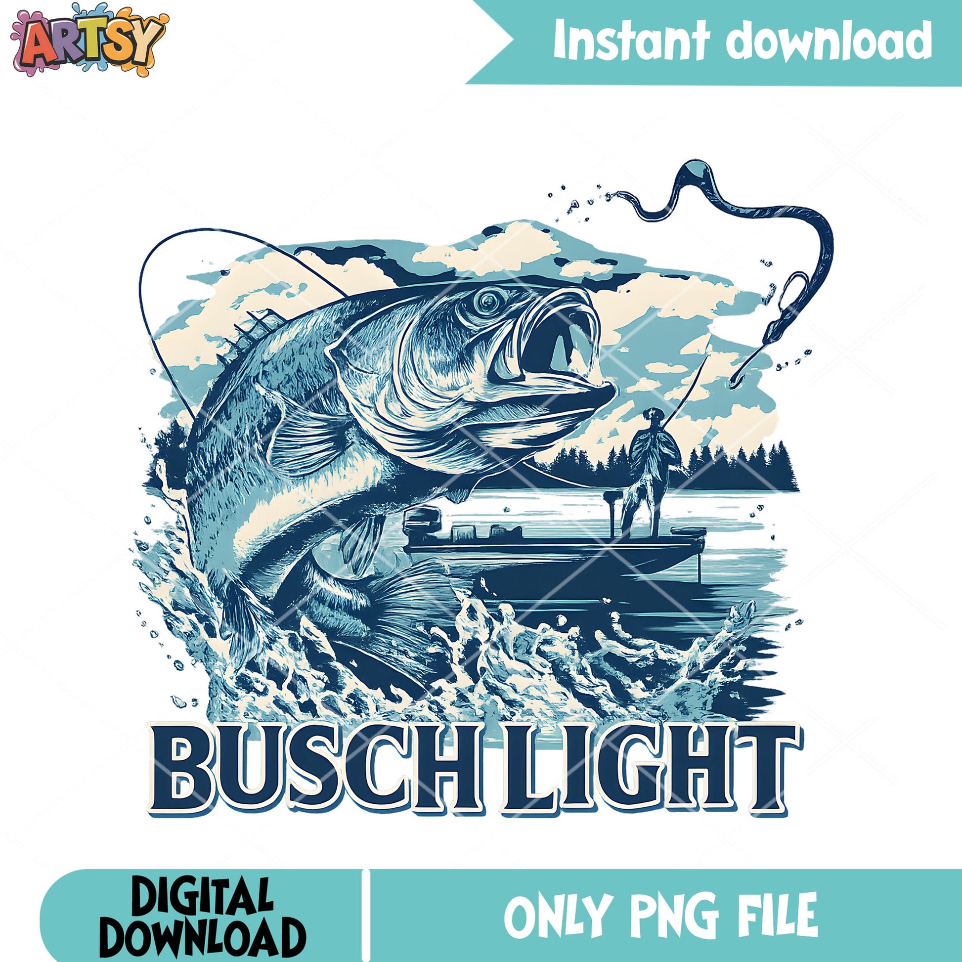 Busch light funny fishing png, Busch light png, fishing quotes​ png
