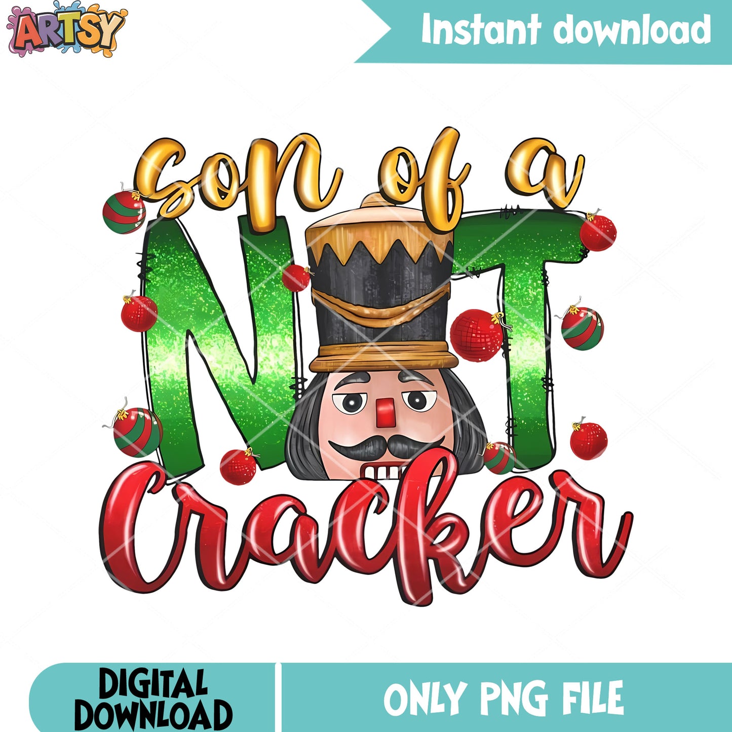 Butcracker poster png, merry christmas png, xmas decorations png