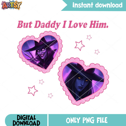 But daddy I him love png, sticker him love png, meme but dady png