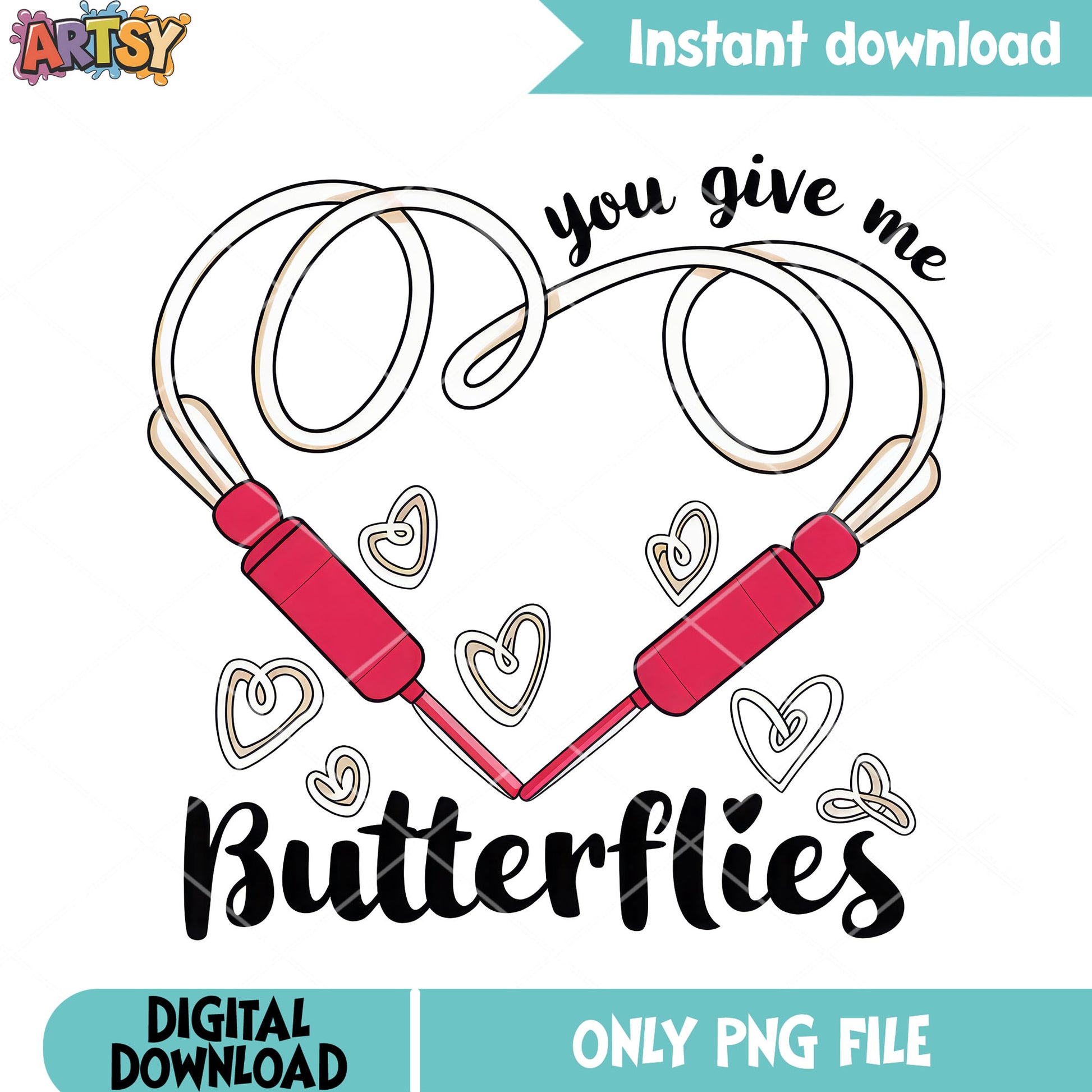 Butterflies poster valentines png, love poster png, valentine season png