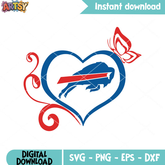 Butterfly bills svg, buffalo bills svg, buffalo to niagara falls​ svg