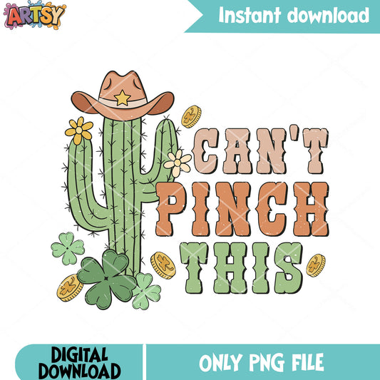 Cactus howdy lucky png, lucky poster png, patricks season png