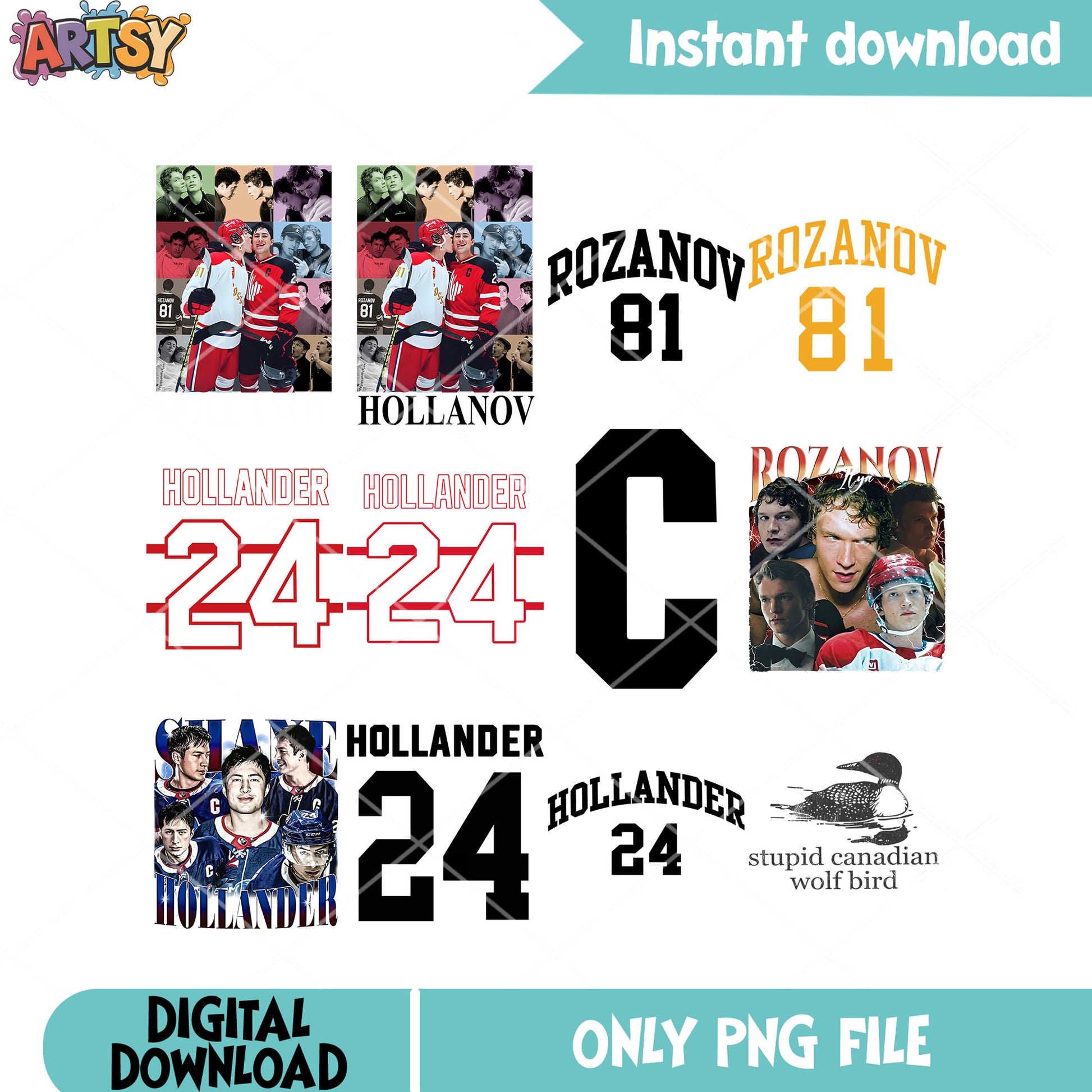Canadian bird rivalry vibe png bundle, hockey romance png, lgbt gifts png
