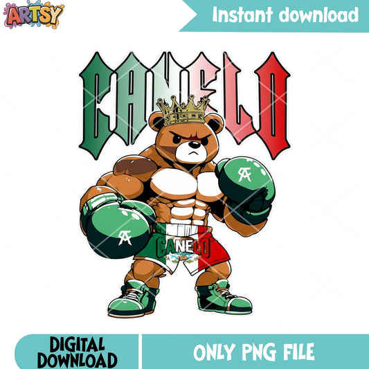 Canelo big bear png, canelo vs crawford​ png, canelo fight​ png