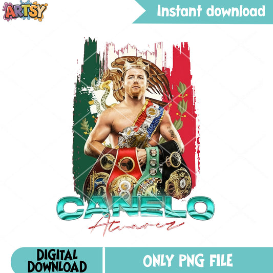 Canelo king mexico png, canelo alvarez​​ png, canelo fight​ png