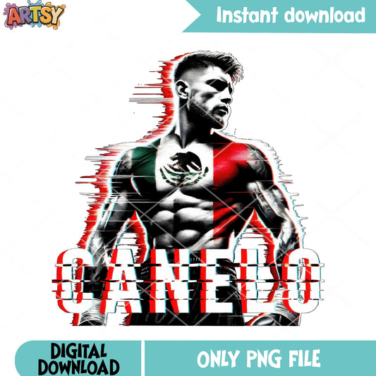 Canelo man of mexico png, canelo alvarez​ png, king canelo​ png