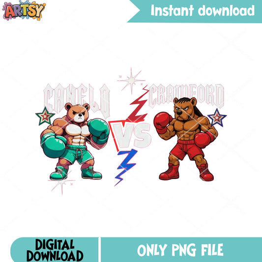 Canelo vs crawford mascot png, boxing canelo​ png, canelo vs crawford png