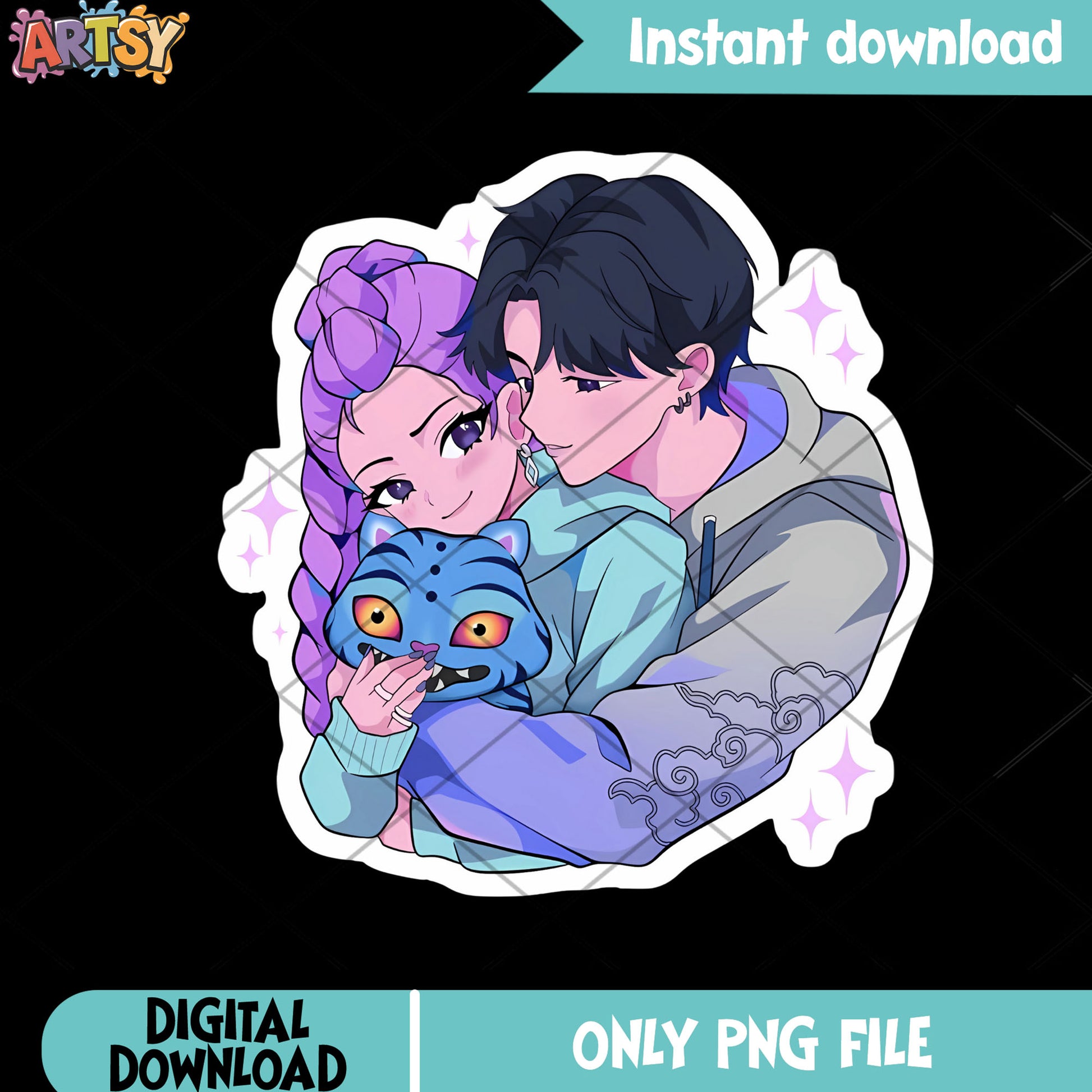 Can we love jinu and rumi png, derpy png, kpop demon hunters png