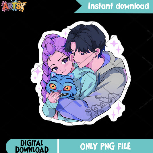 Can we love jinu and rumi png, derpy png, kpop demon hunters png