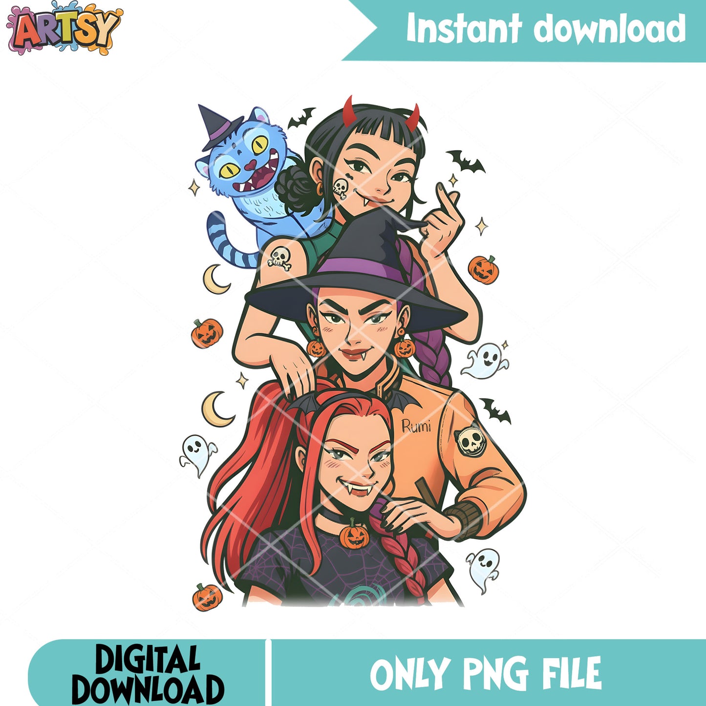 Captain rumi derpy png, zoey kpop demon hunters​ png, mira huntric png