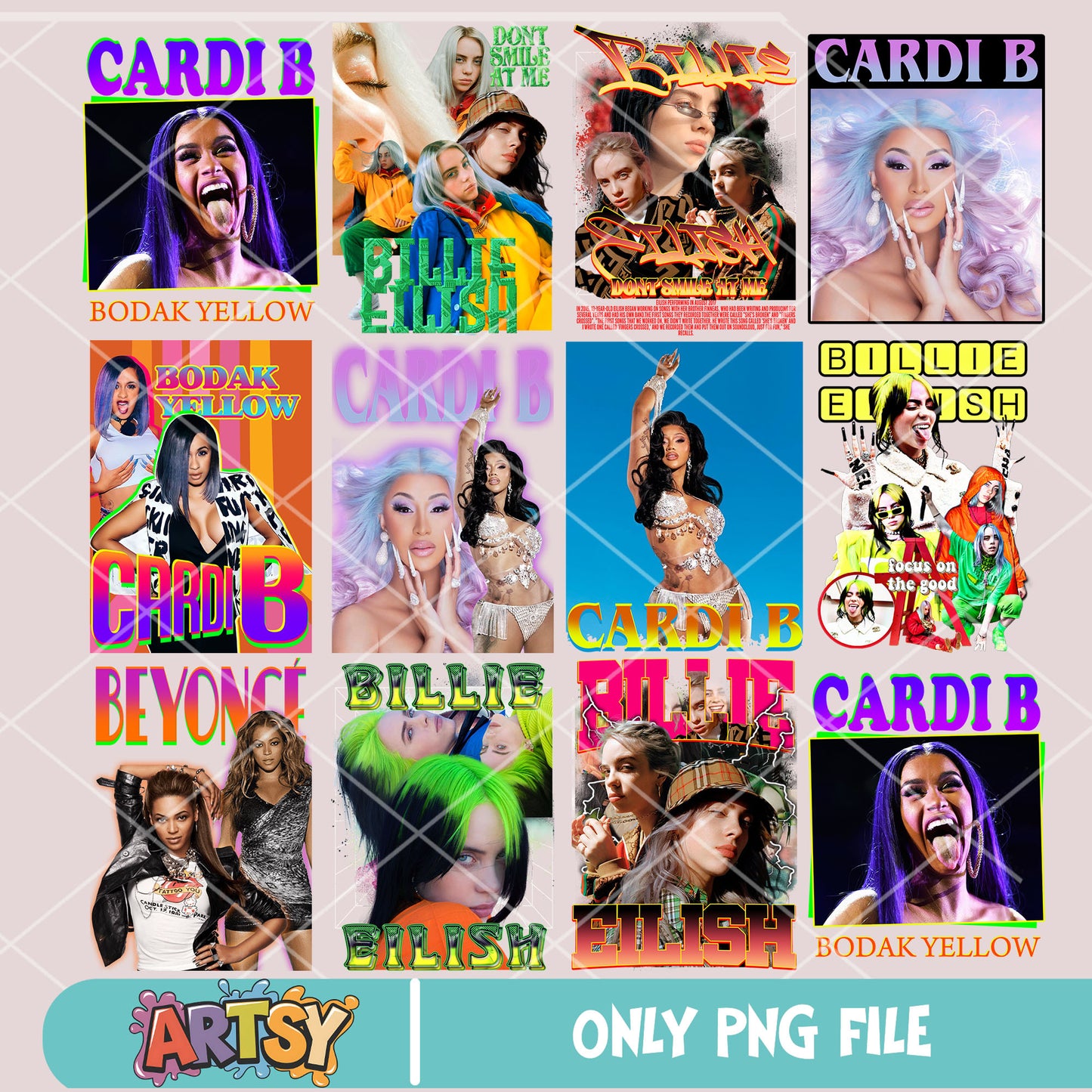 Cardi b and girl singer png bundle, women singer png, cardi b png