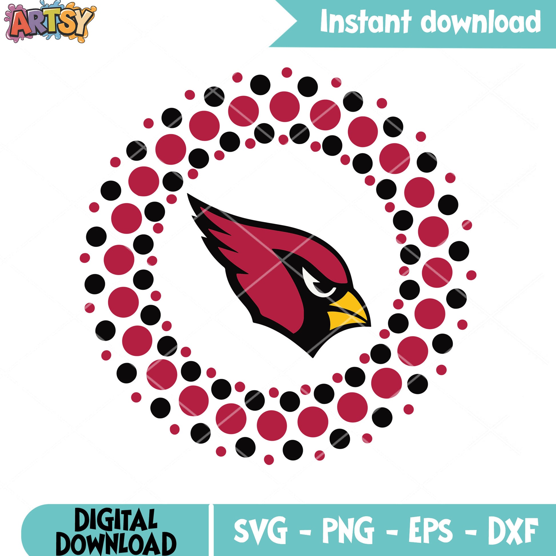 Cardinal from arizona svg, arizona football nfl​ svg, nfl team svg
