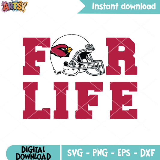 Cardinals for life svg, nfl football team svg, arizona cardinals svg