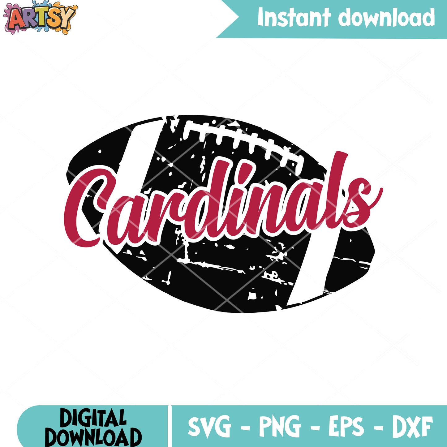 Cardinals rugby ball svg, usa football svg, arizona cardinals svg