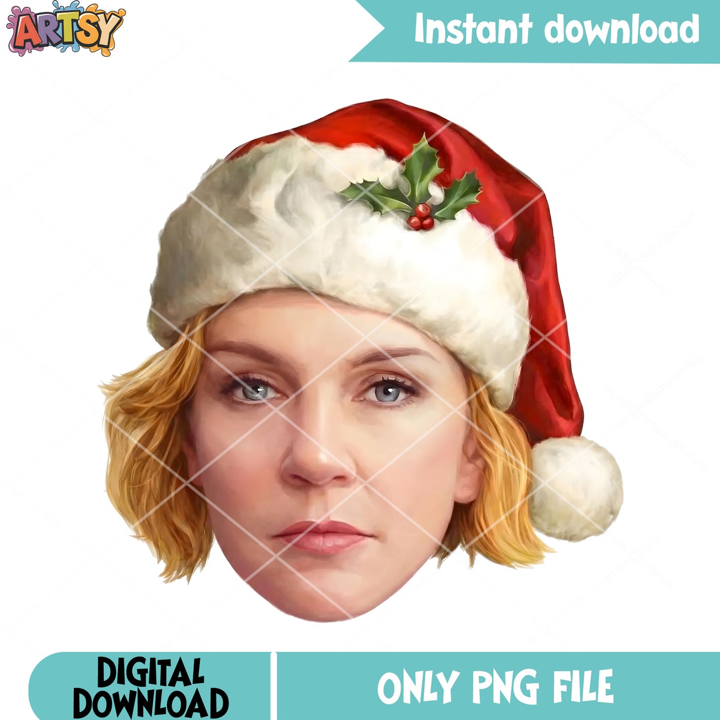 Carol head christmas png, carol pluribus png, tv show 2025 png