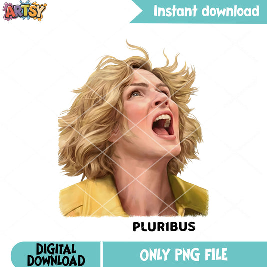 Carol yelling pluribus png, carol pluribus png, tv show 2025 png