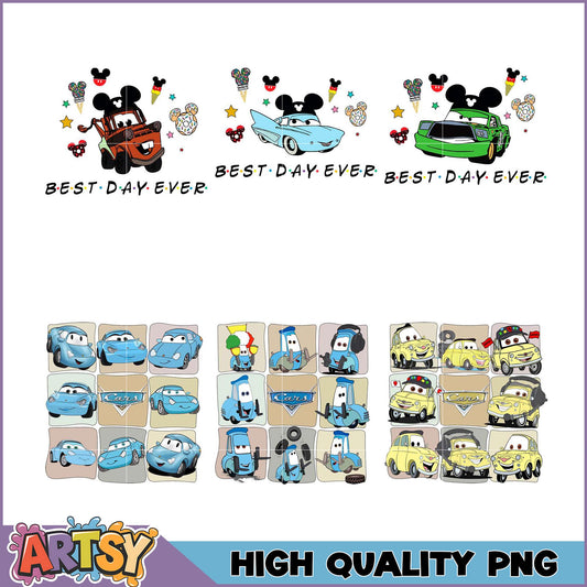 Cars Disney PNG Bundle High Quality Images