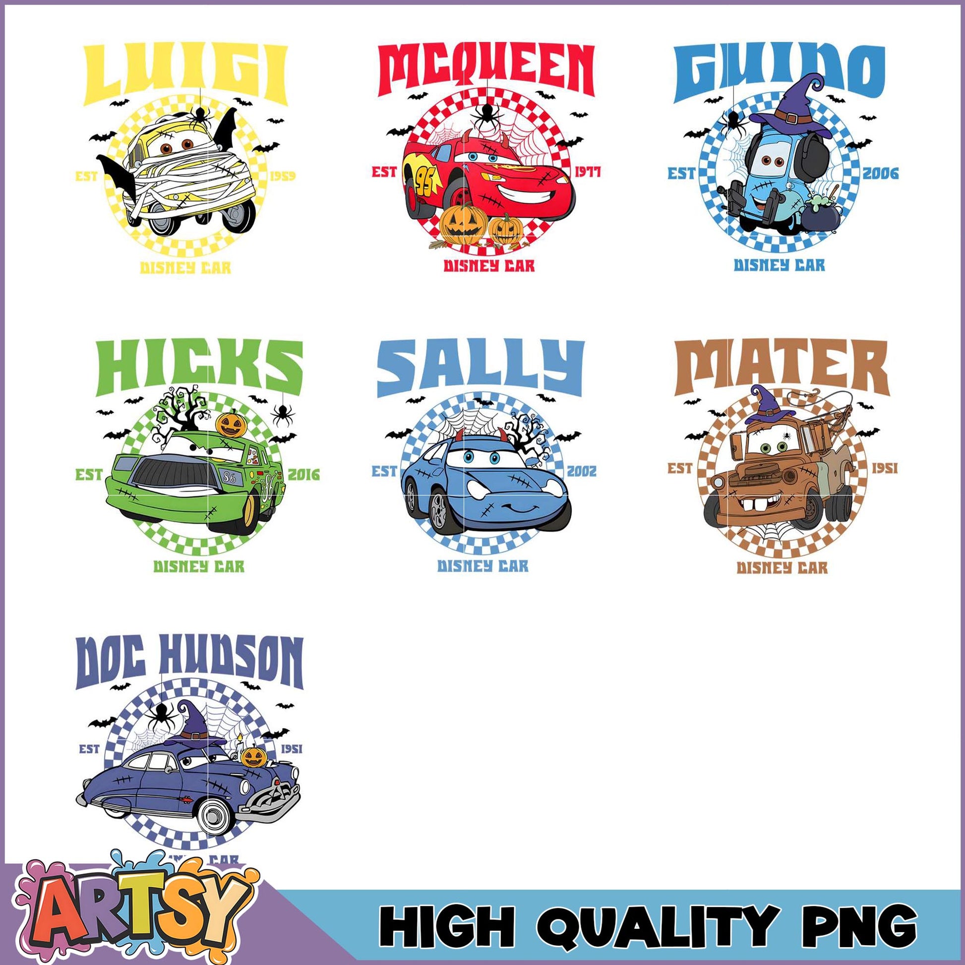 Cars Halloween PNG Bundle High Quality Images