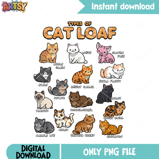 Cat Loaf Shirt Cute Kitten Kawaii cat png, cute cat png, cat memes​ png