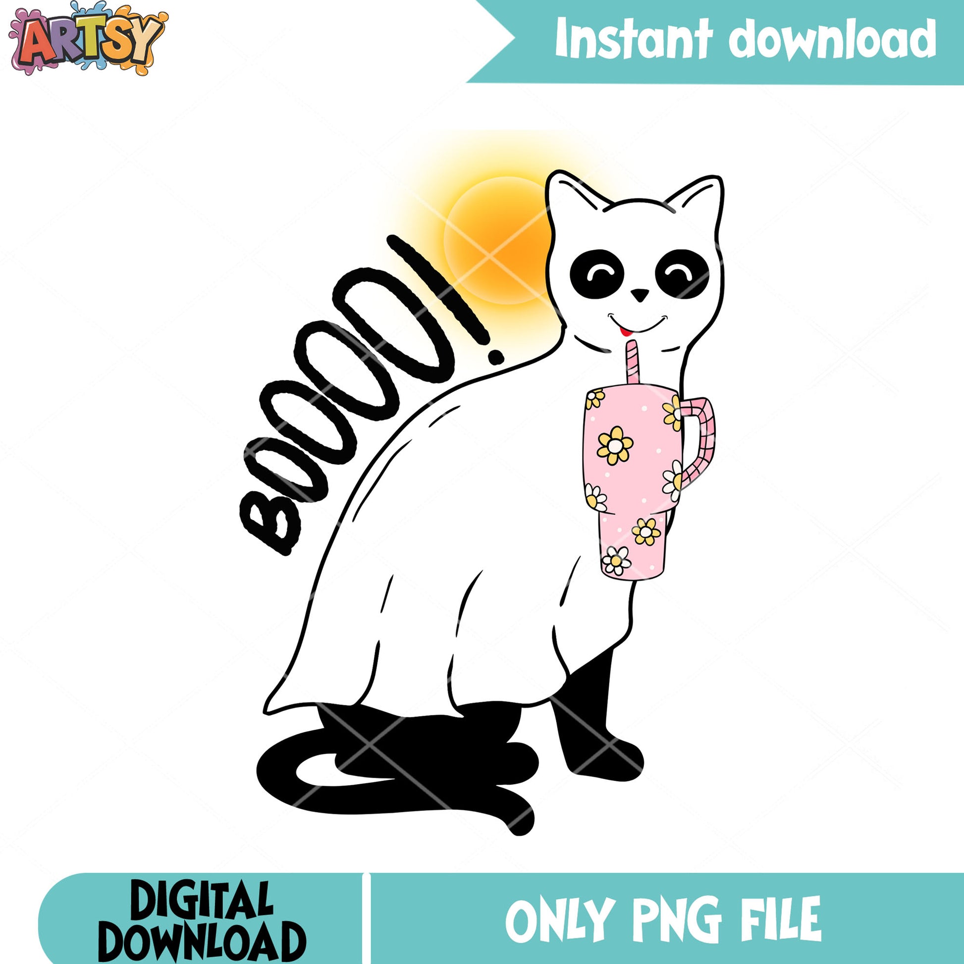 Cat drinking water blanket png, black cat png, scary night png