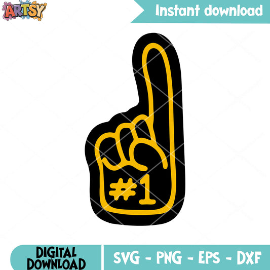 Cheerleader number 1 svg, foam finger svg, pittsburgh pirate svg
