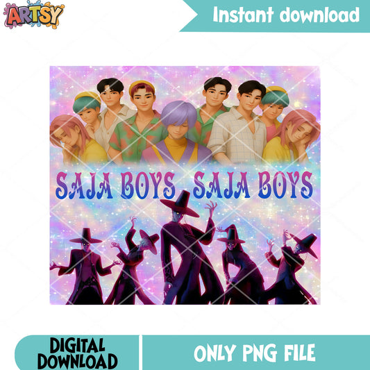 Cheerleader saja boys png, demon hunters kpop png, saja boys songs png