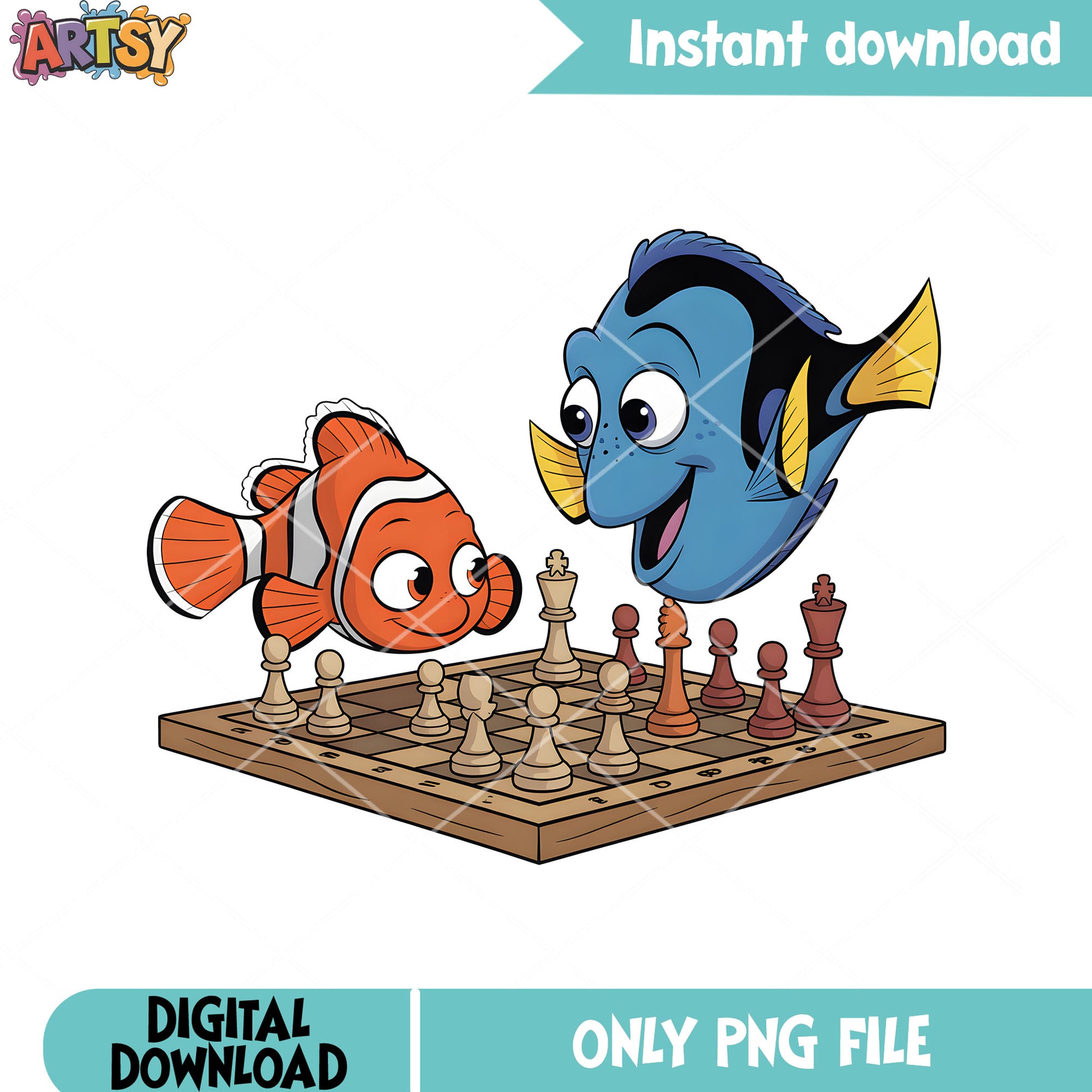 Chess solo dory marlin png, finding dory png, clownfish marlin png