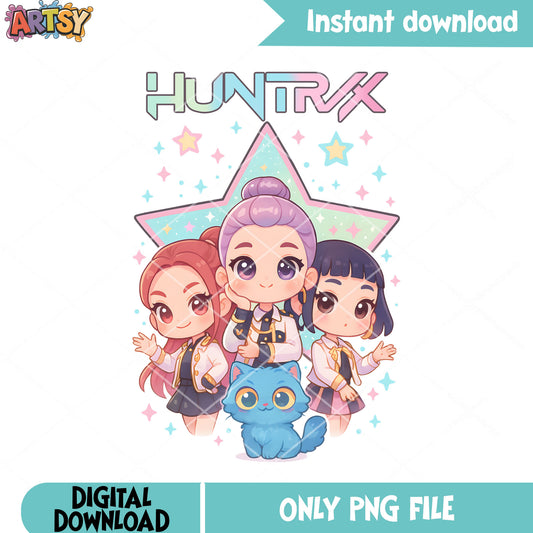 Chibi derpy x huntrix girl png, huntrix kpop png, derpy huntrix png