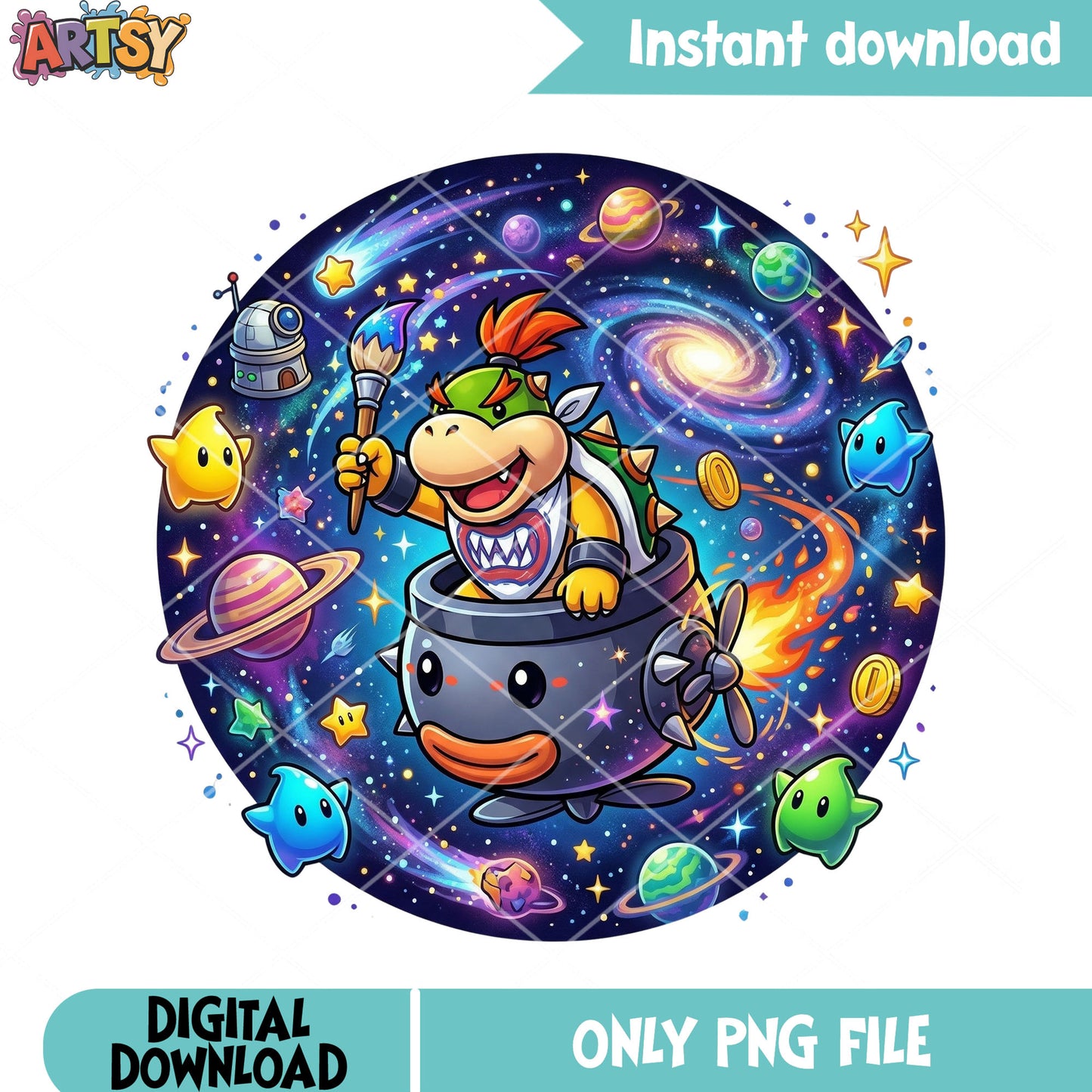 Chibi galaxy browser vibes png, super mario galaxy png, browser mario png
