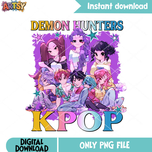 Chibi hunters kpop anime png, kpop saja png, kpop huntrix png