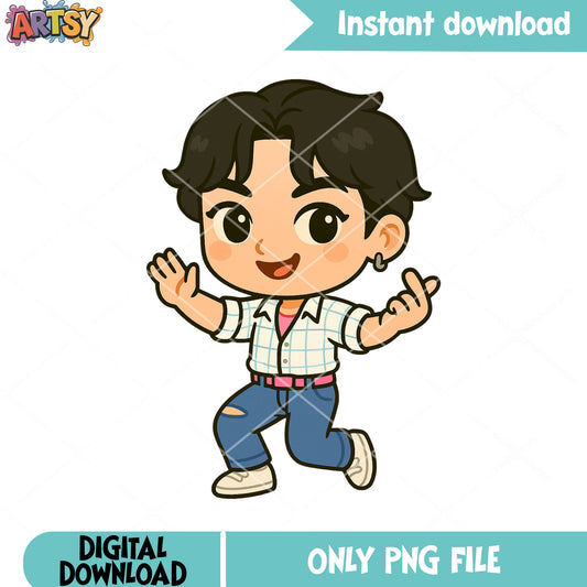 Chibi jinu cheer up png, jinu saja png, love saja boys png