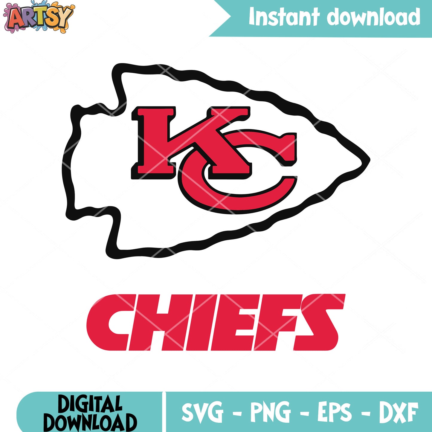 Chiefs arrowhead kc svg, kc chiefs svg, american football team svg