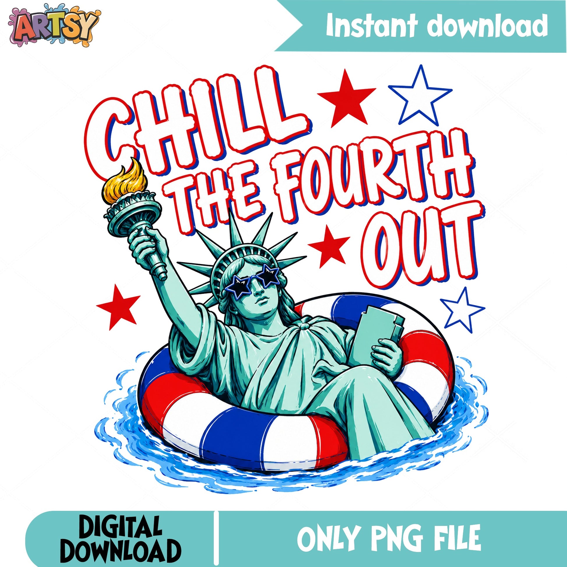 Chill The Fourth Out PNG, Statue Of Liberty, 4th Of July PNG