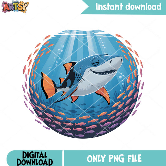 Chillin bruce sticker vibes png, poster nemo png, bruce the shark png