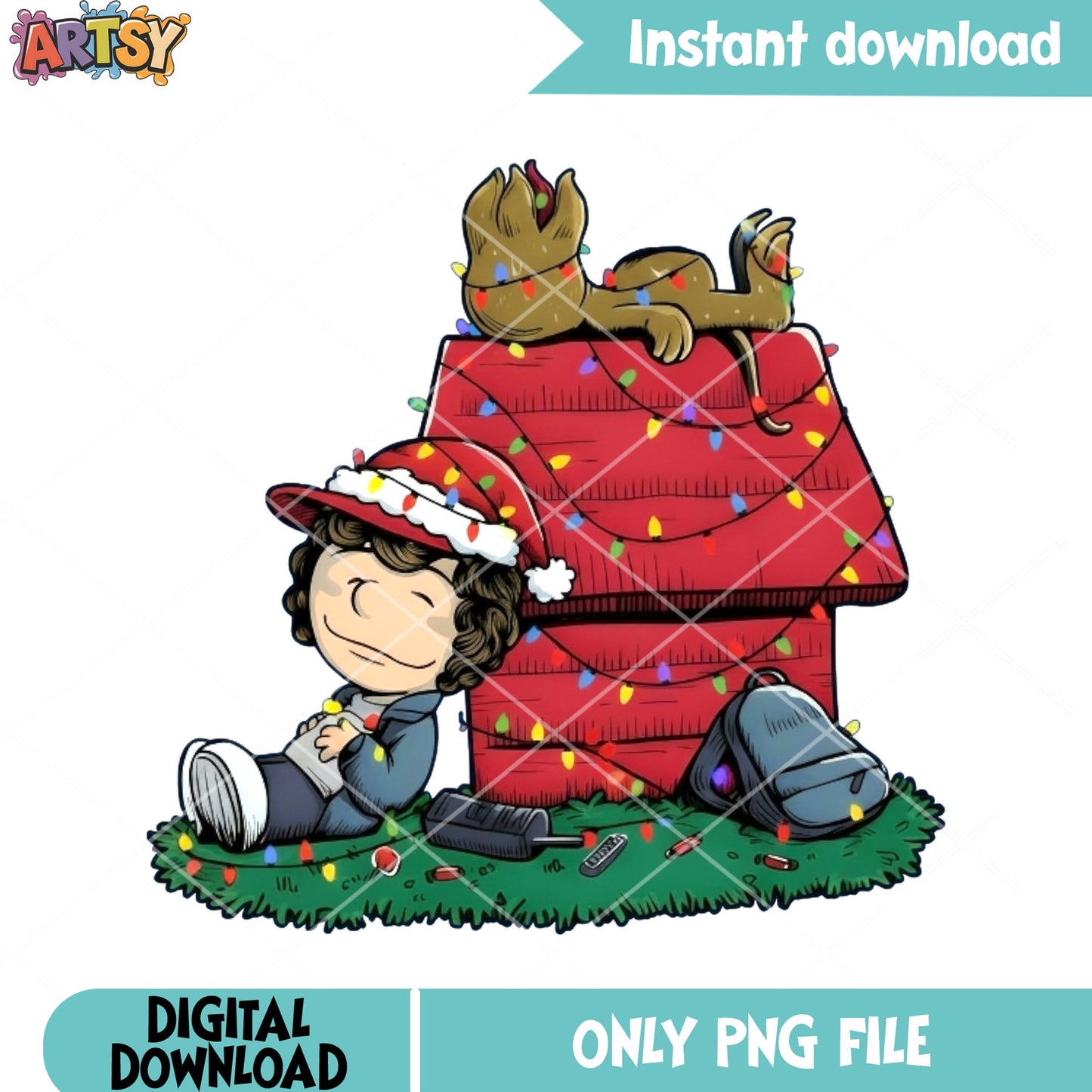 Chilling monster and peanuts png, peanuts movie png, stranger things ​​png