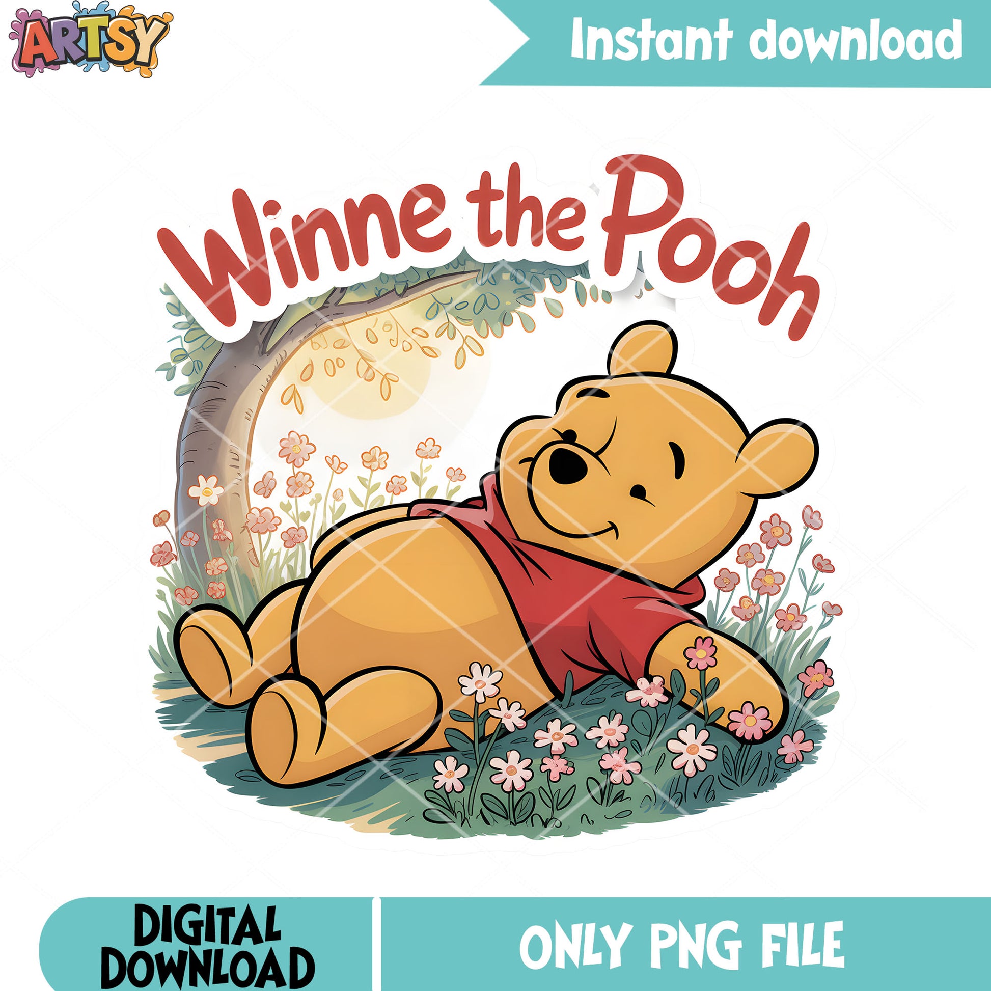 Chillin winnie the pooh png, disney pooh png, pooh poster​ png