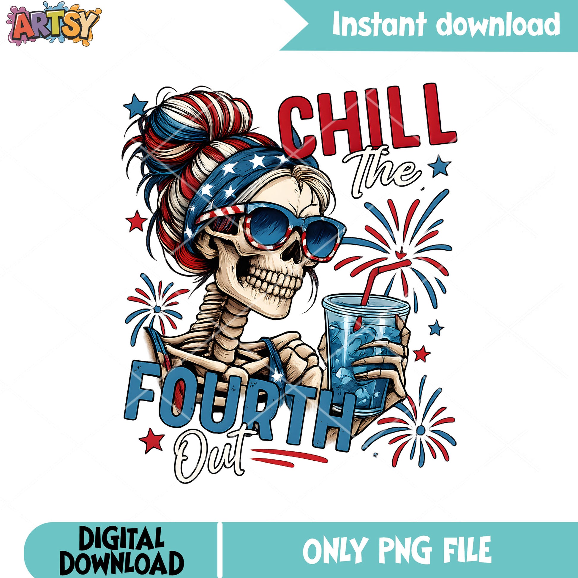 Chill the fourth out file png, usa girl png, fourth of july png
