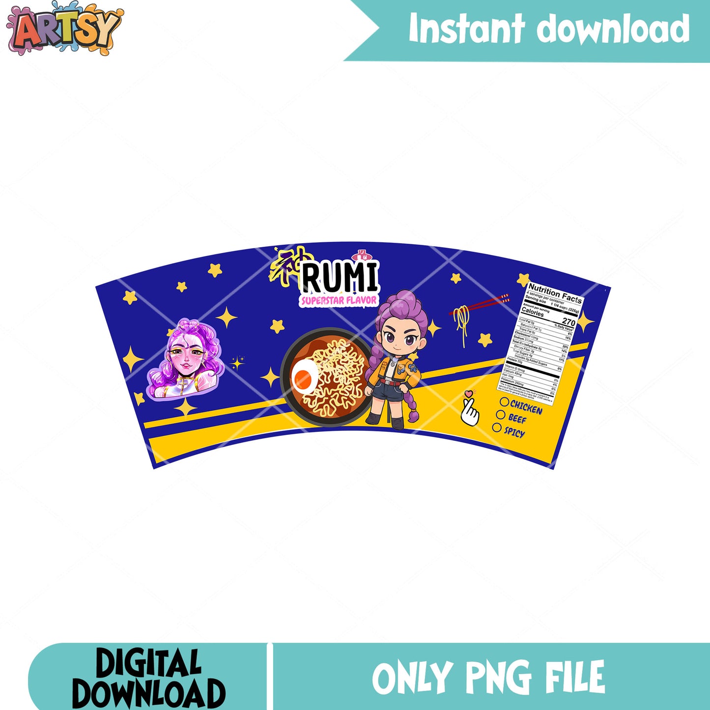 Chinese Ramen rumi png, Rumi huntrix png, kpop demon hunter png