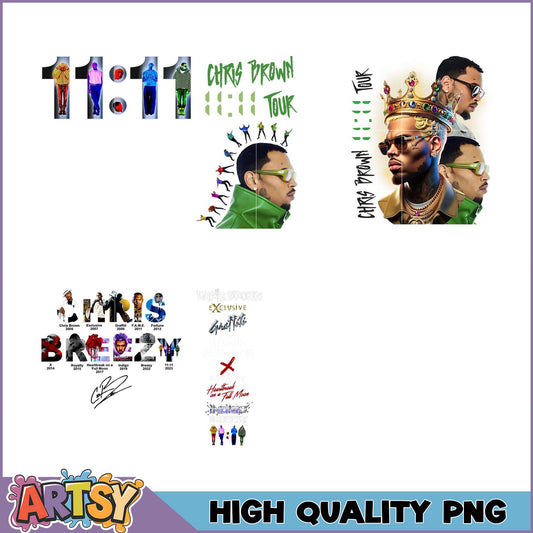 Chris Brown 1111 Tour PNG Bundle High Quality