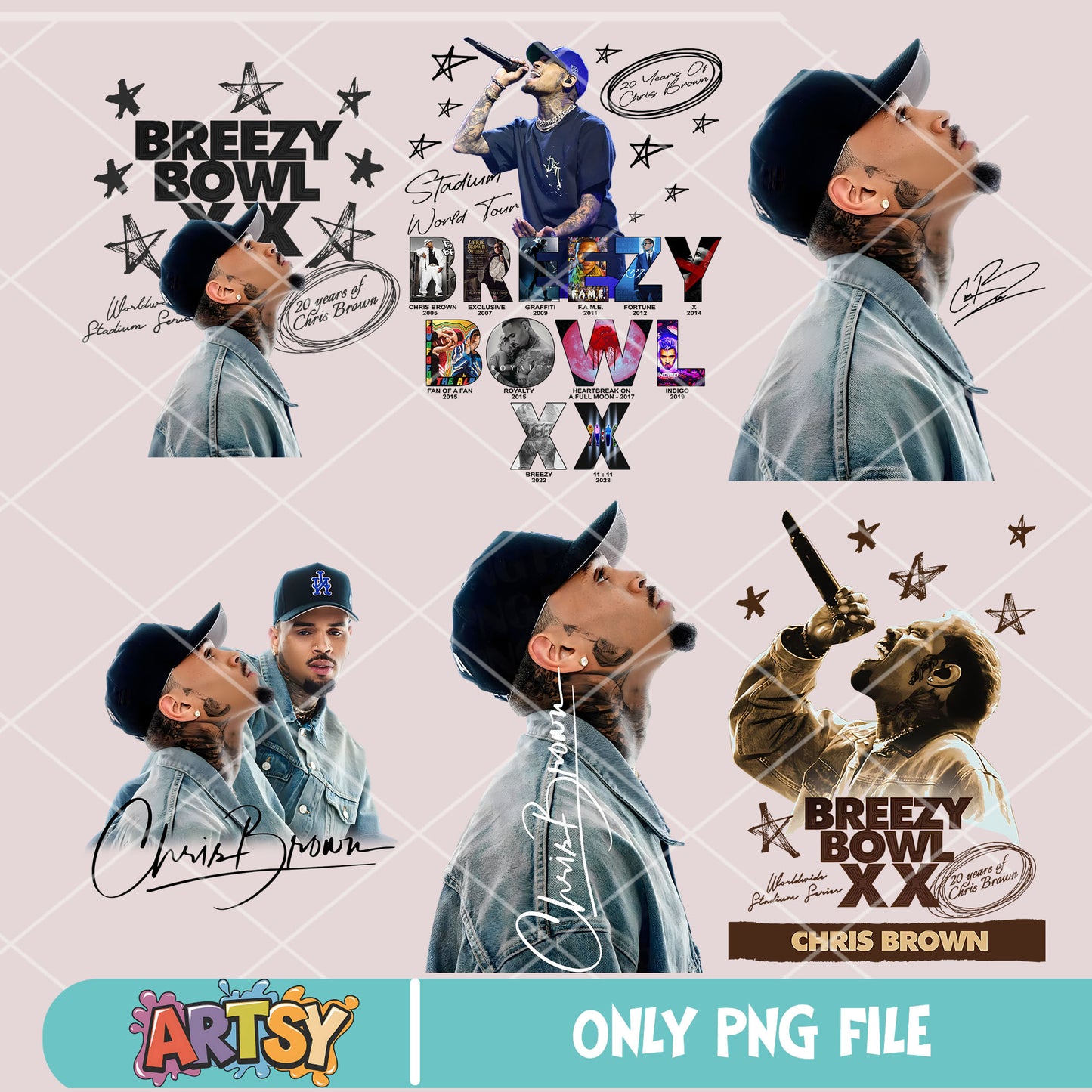 Chris Brown Breezy png bundle, Chris Brown Tour png, Breezy Bowl png