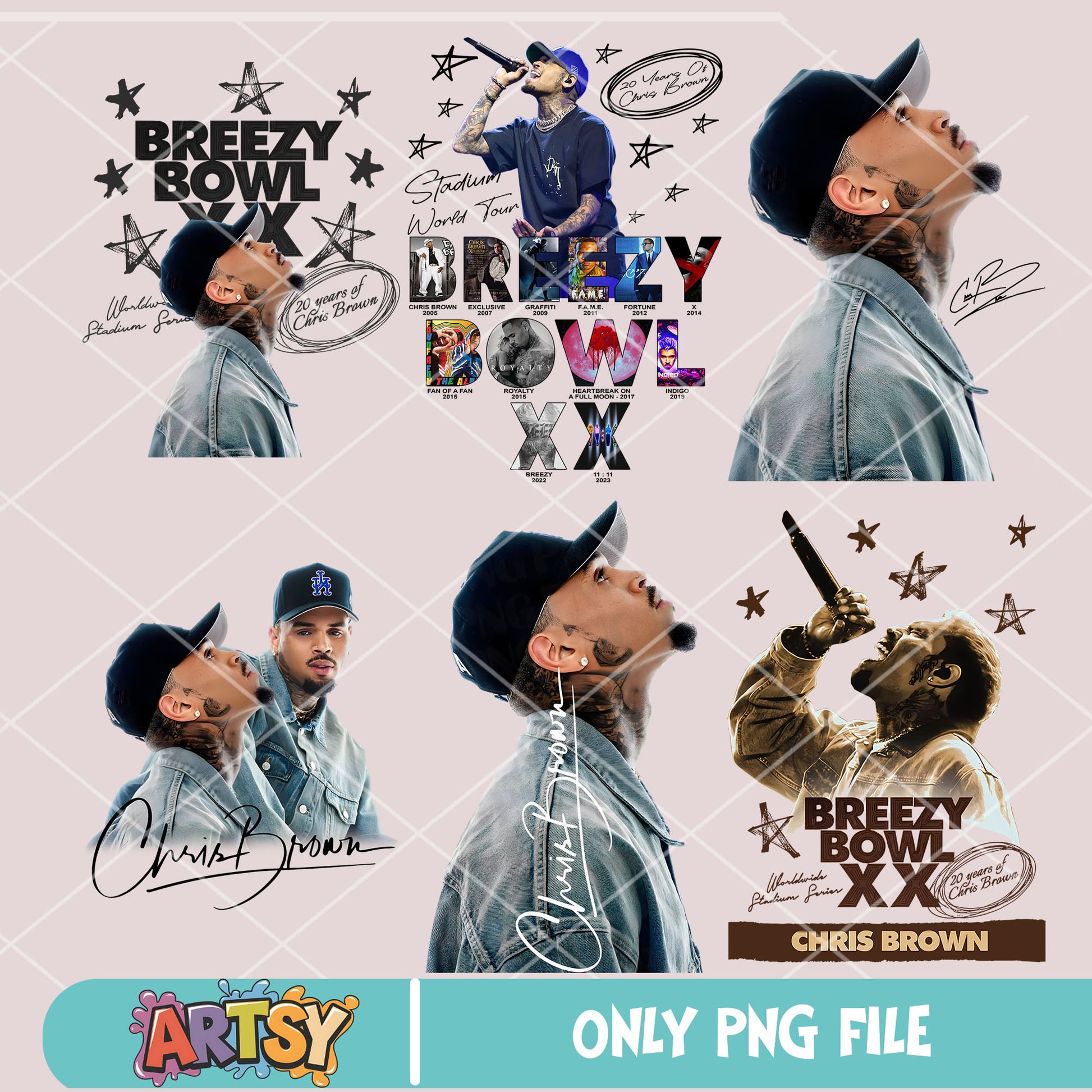 Chris Brown Breezy png bundle, Chris Brown Tour png, Breezy Bowl png