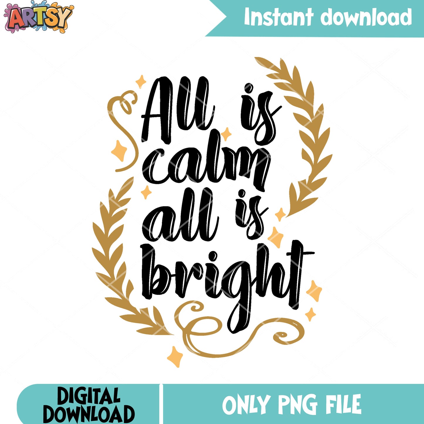 Christmas All is bright png, christmas cards png, merry christmas png