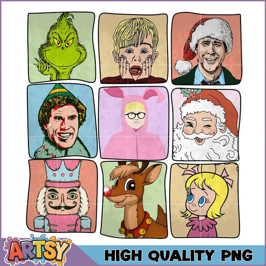 Christmas Movie Characters PNG Bundle High Quality