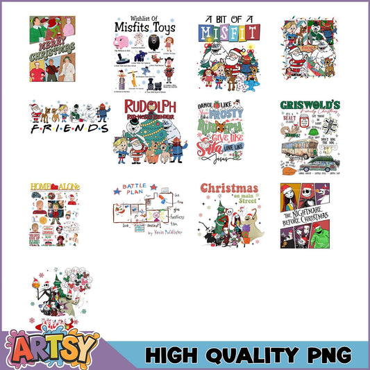 Christmas Movie PNG Bundle High Quality Designs