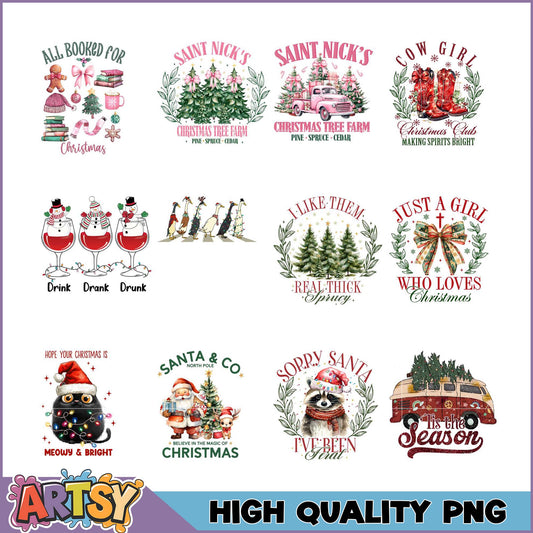 Christmas PNG Bundle 10 High-Quality Designs