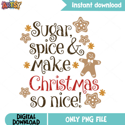 Christmas Poster gingerbread png, merry christmas png, christmas cards png