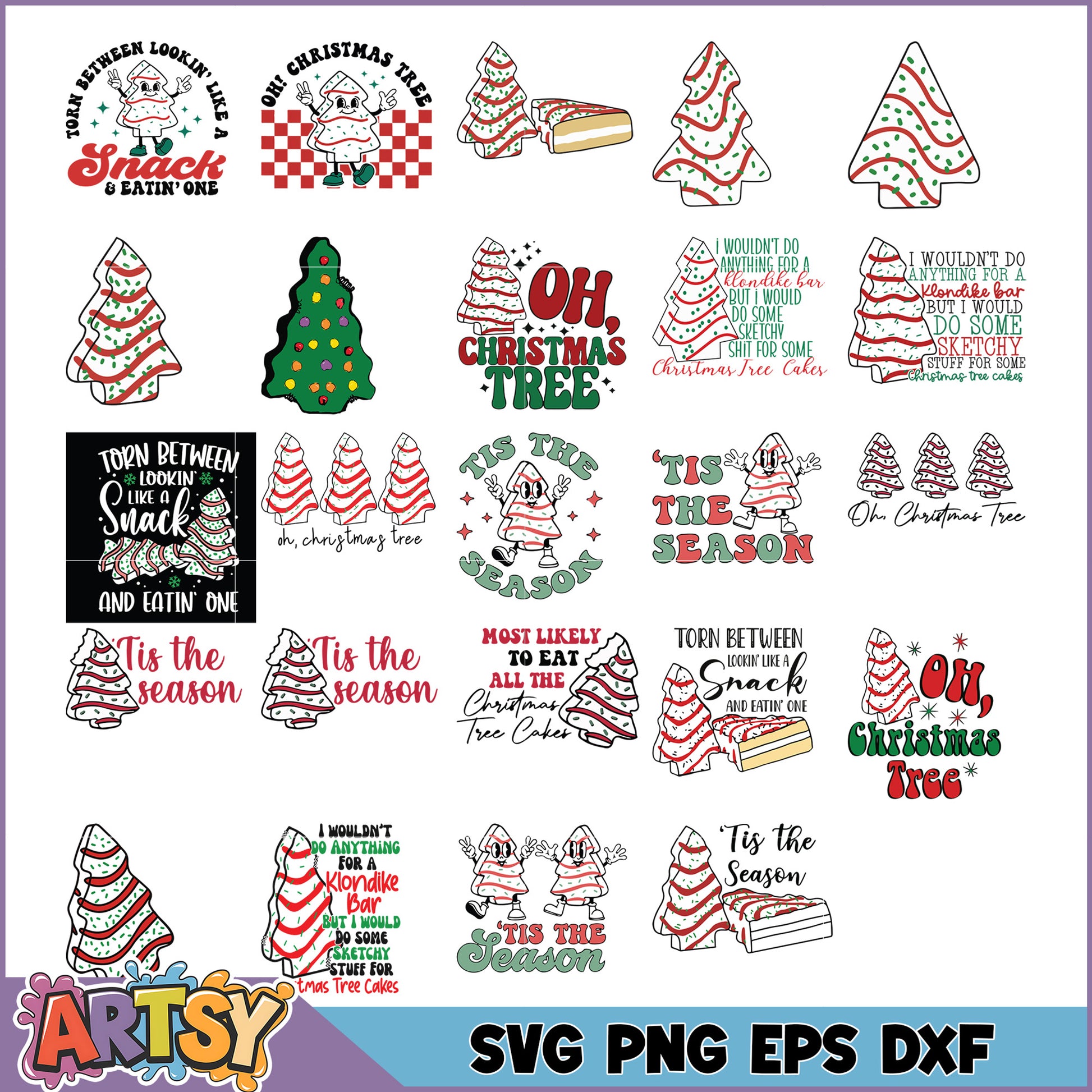 Christmas Tree Cake SVG Bundle