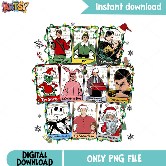 Christmas charater movie png, jack skelington png, santa claus png